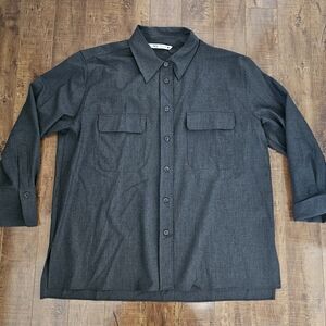Womens Zara XXL Black Button Down Shirt